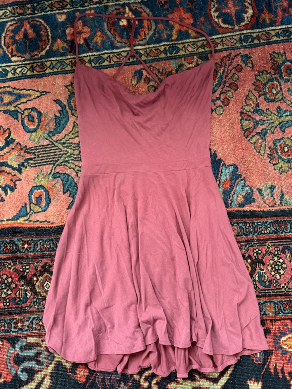 Silence + Noise Mauve Spaghetti Strap Skater Dress